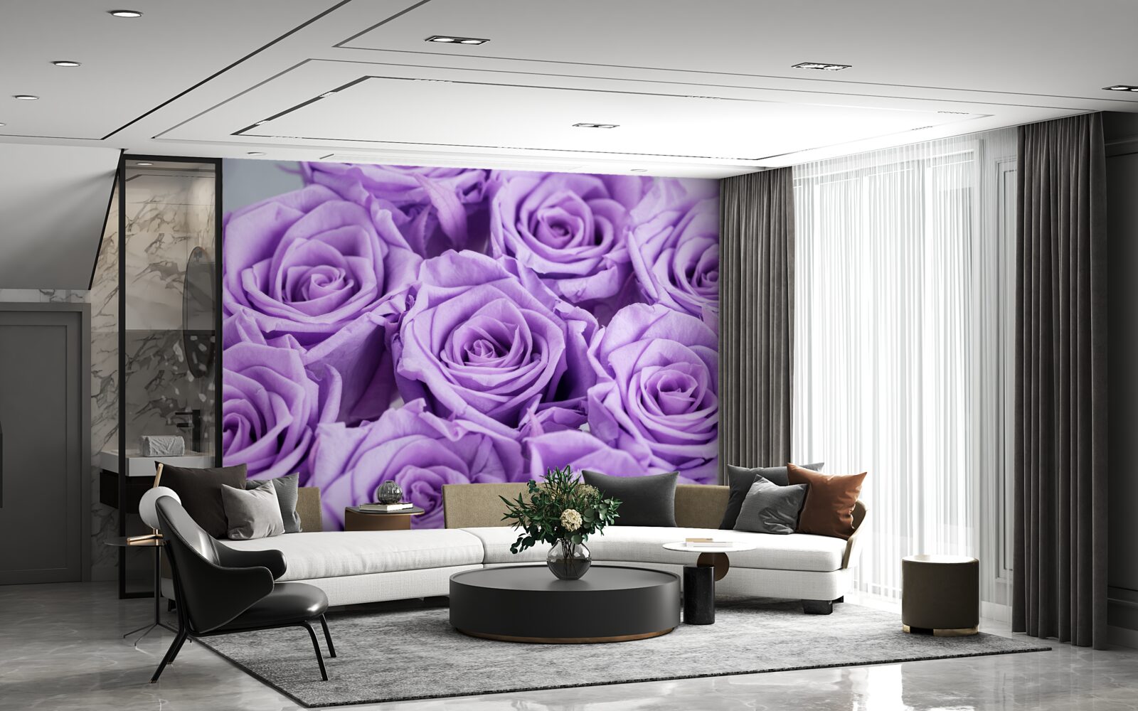 Fototapet compoziția trandafirilor de ametist