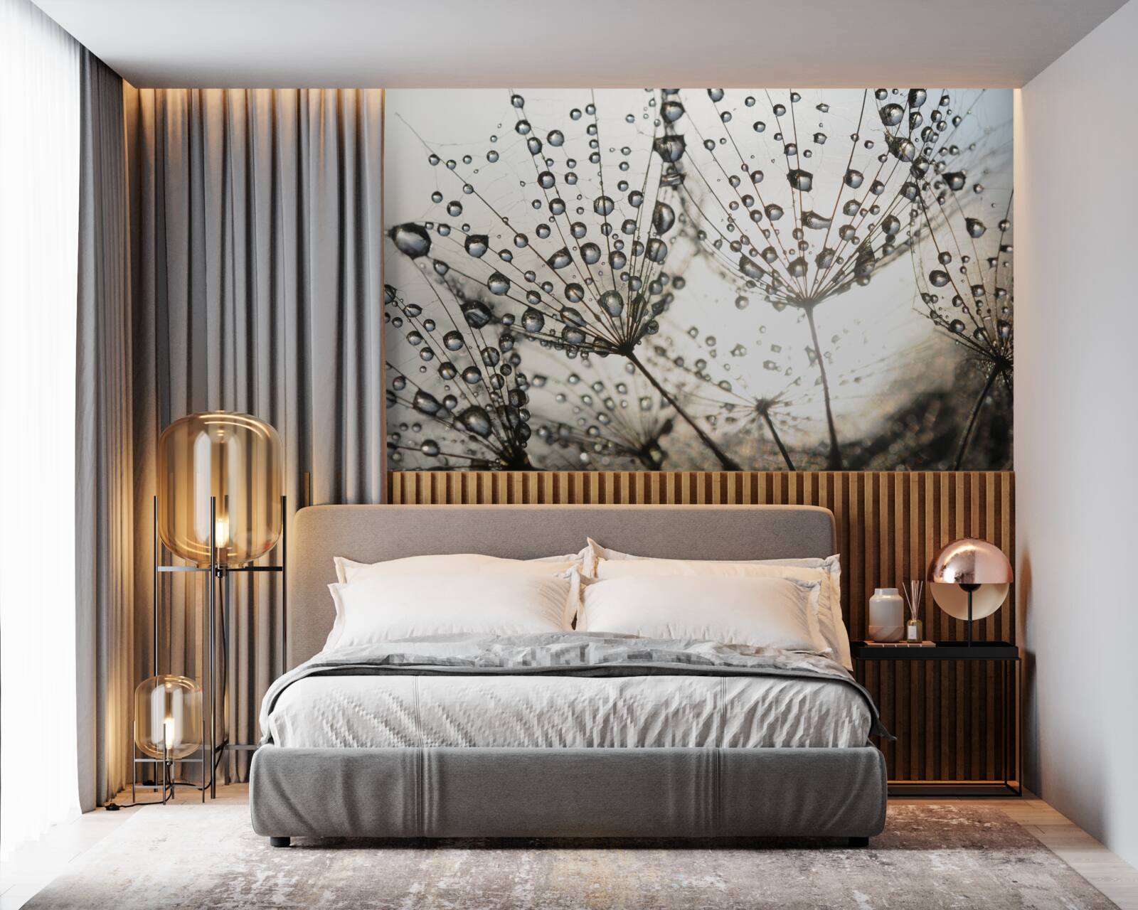 Fototapet păpădie ploioasă