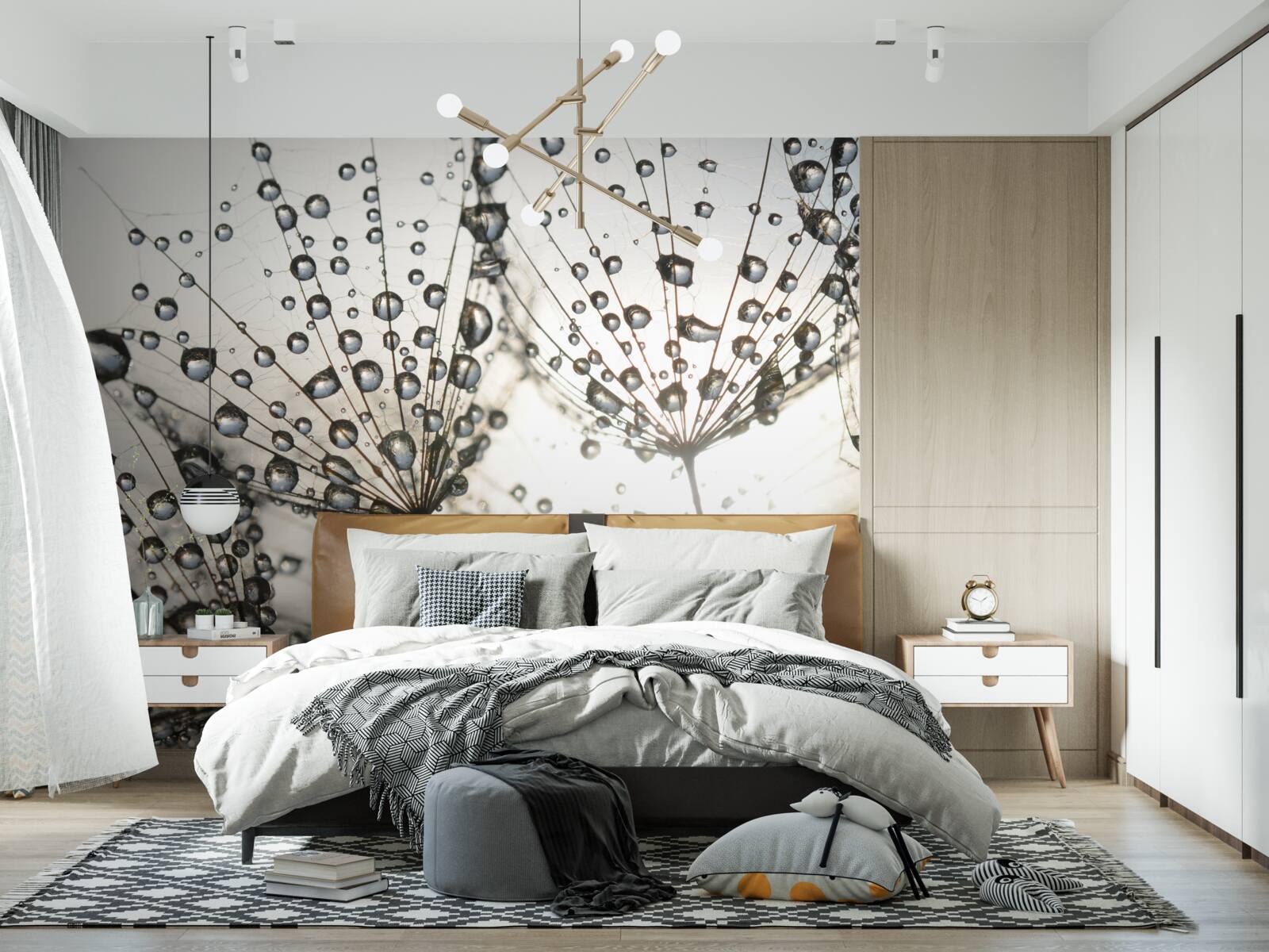 Fototapet păpădie ploioasă