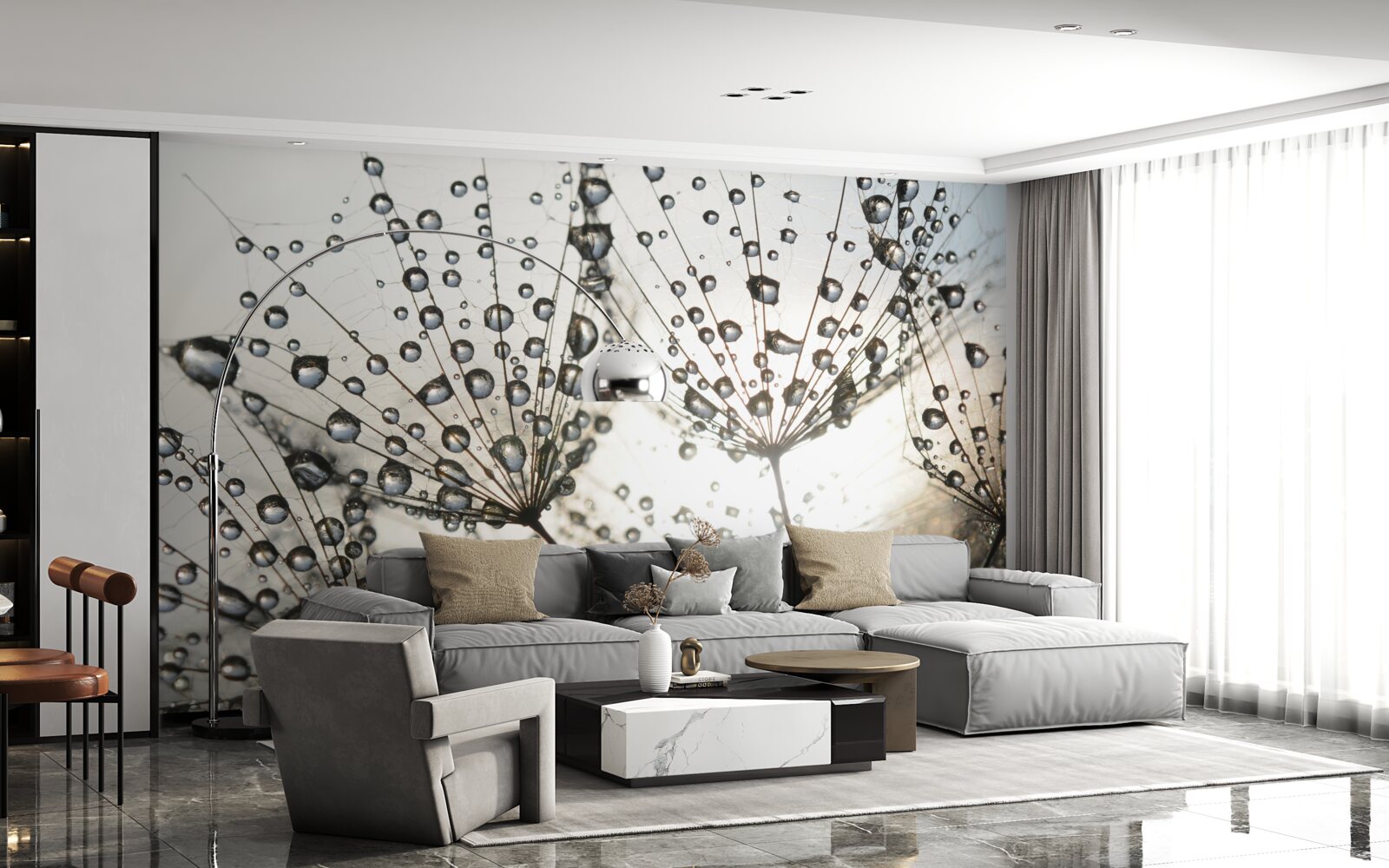 Fototapet păpădie ploioasă