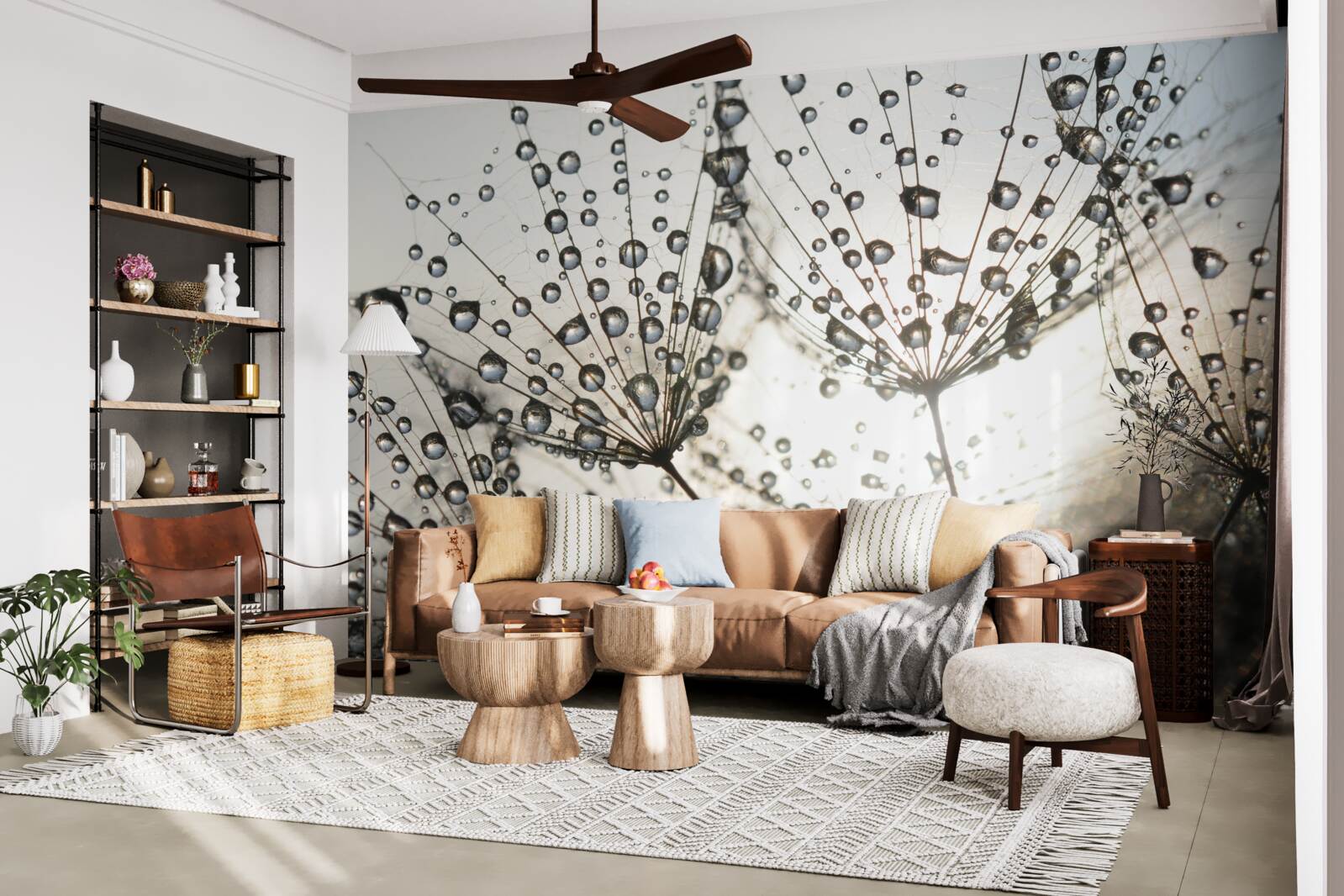 Fototapet păpădie ploioasă