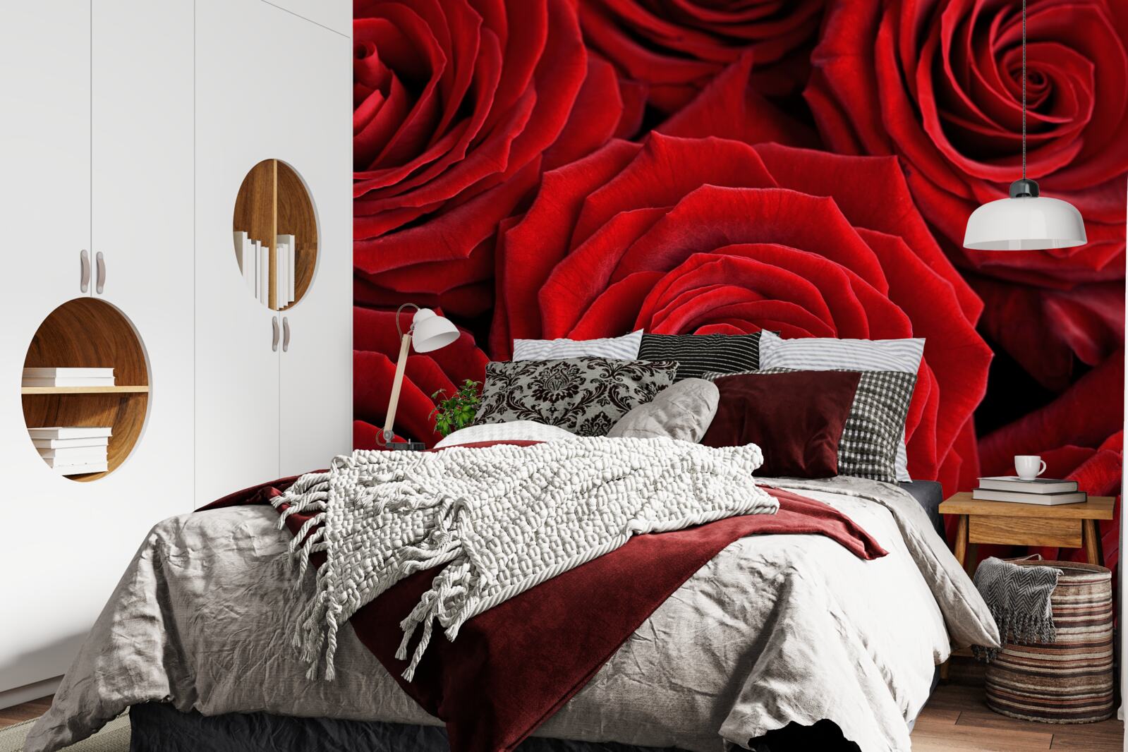 Fototapet rezumat al trandafirilor rosii traditionali