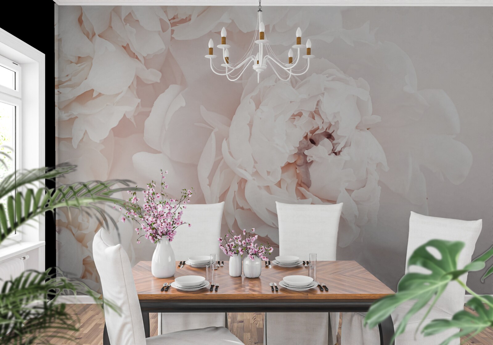 Fototapet bujor de o frumusețe pastelată delicată