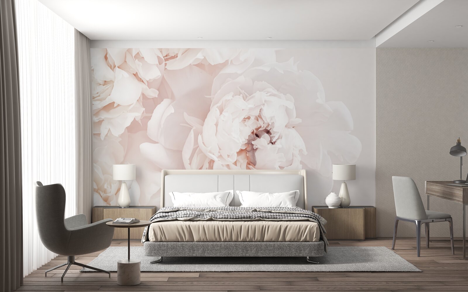 Fototapet bujor de o frumusețe pastelată delicată