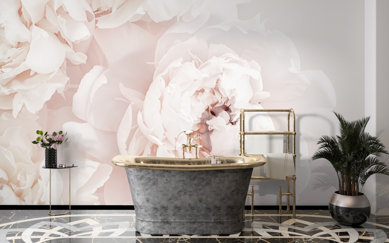 Fototapet bujor de o frumusețe pastelată delicată