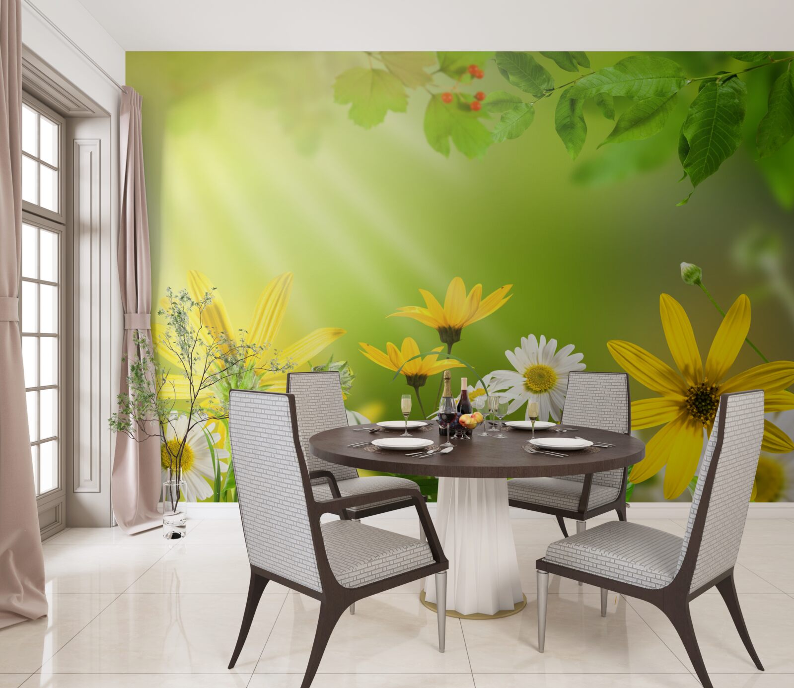 Fototapet Zori pe o pajiște de vară