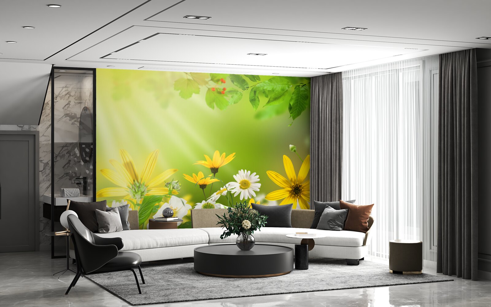 Fototapet Zori pe o pajiște de vară