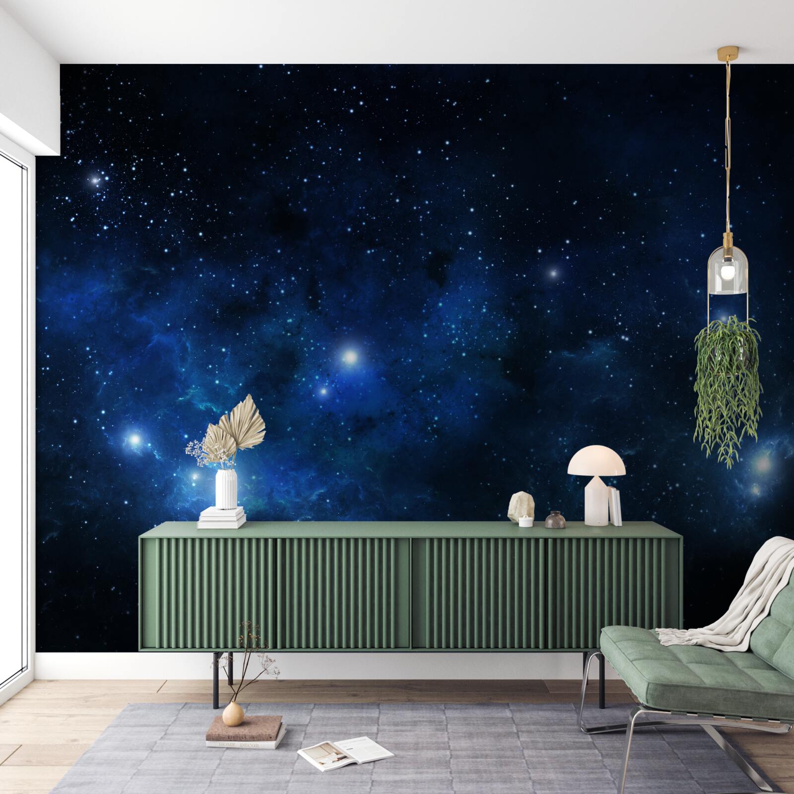 Fototapet spațiul strălucește cu galaxii