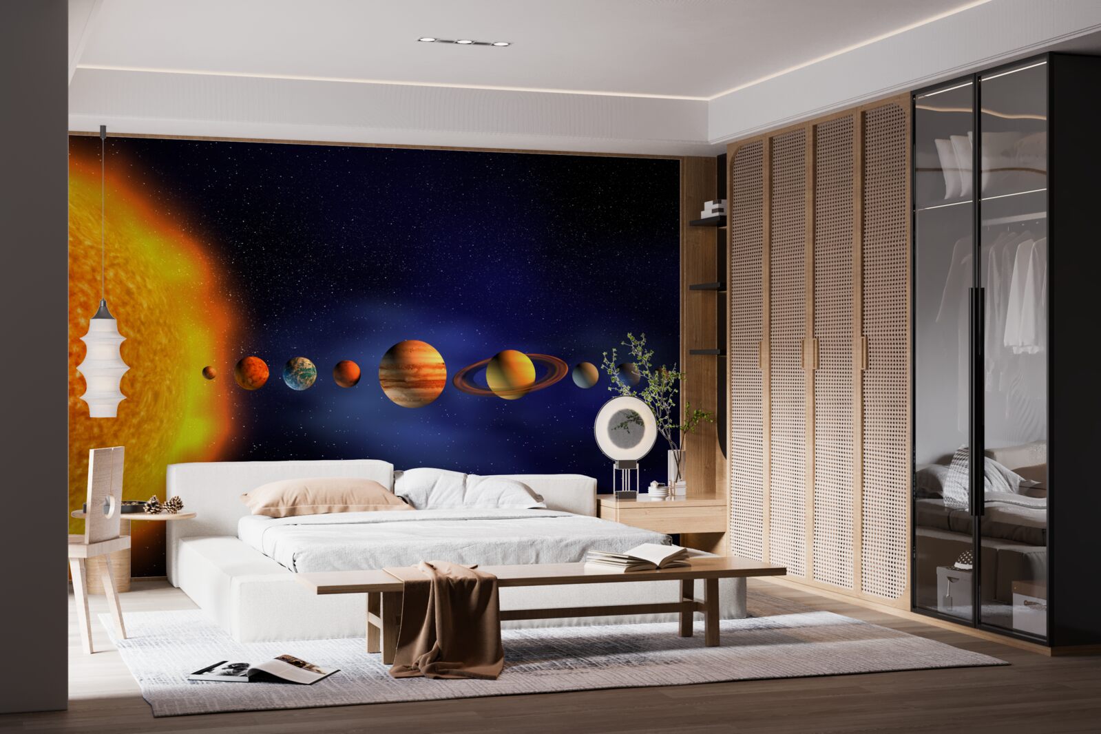 Fototapet Soarele și planetele din galaxia noastră