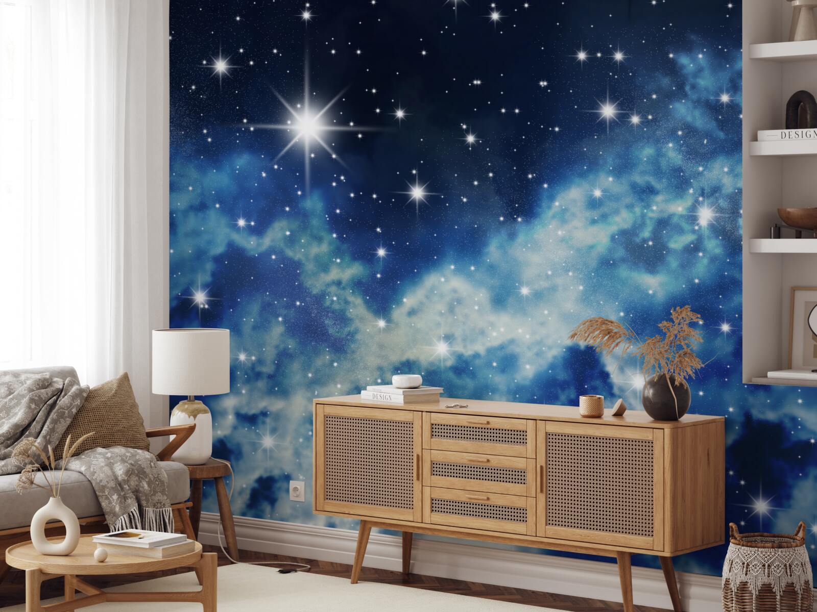 Fototapet cer albastru presărat cu stele