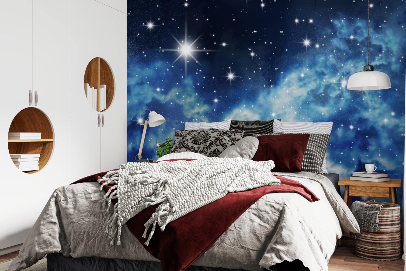 Fototapet cer albastru presărat cu stele