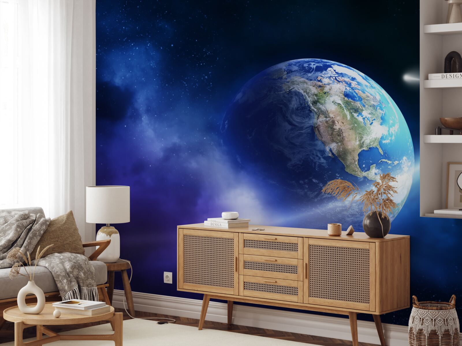 Fototapet Pământul în spațiul infinit al universului