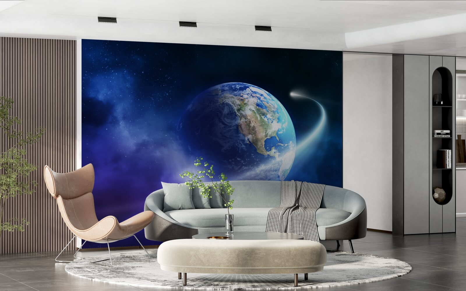 Fototapet Pământul în spațiul infinit al universului