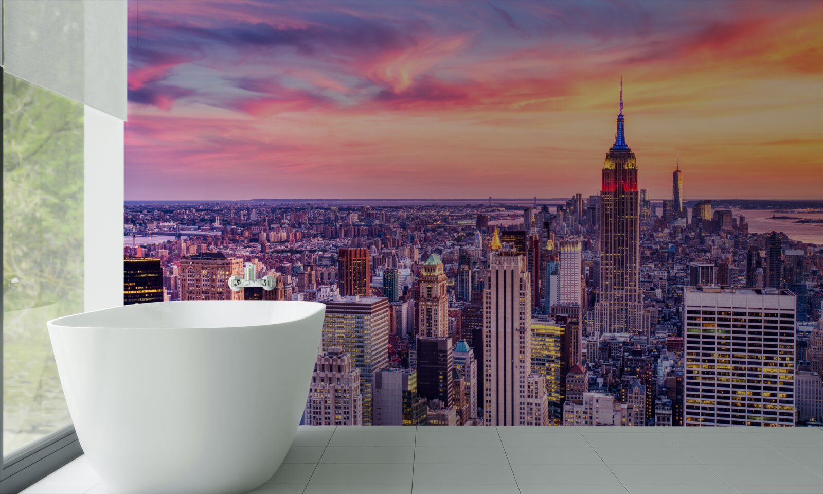 Fototapet răsărit de soare în new york