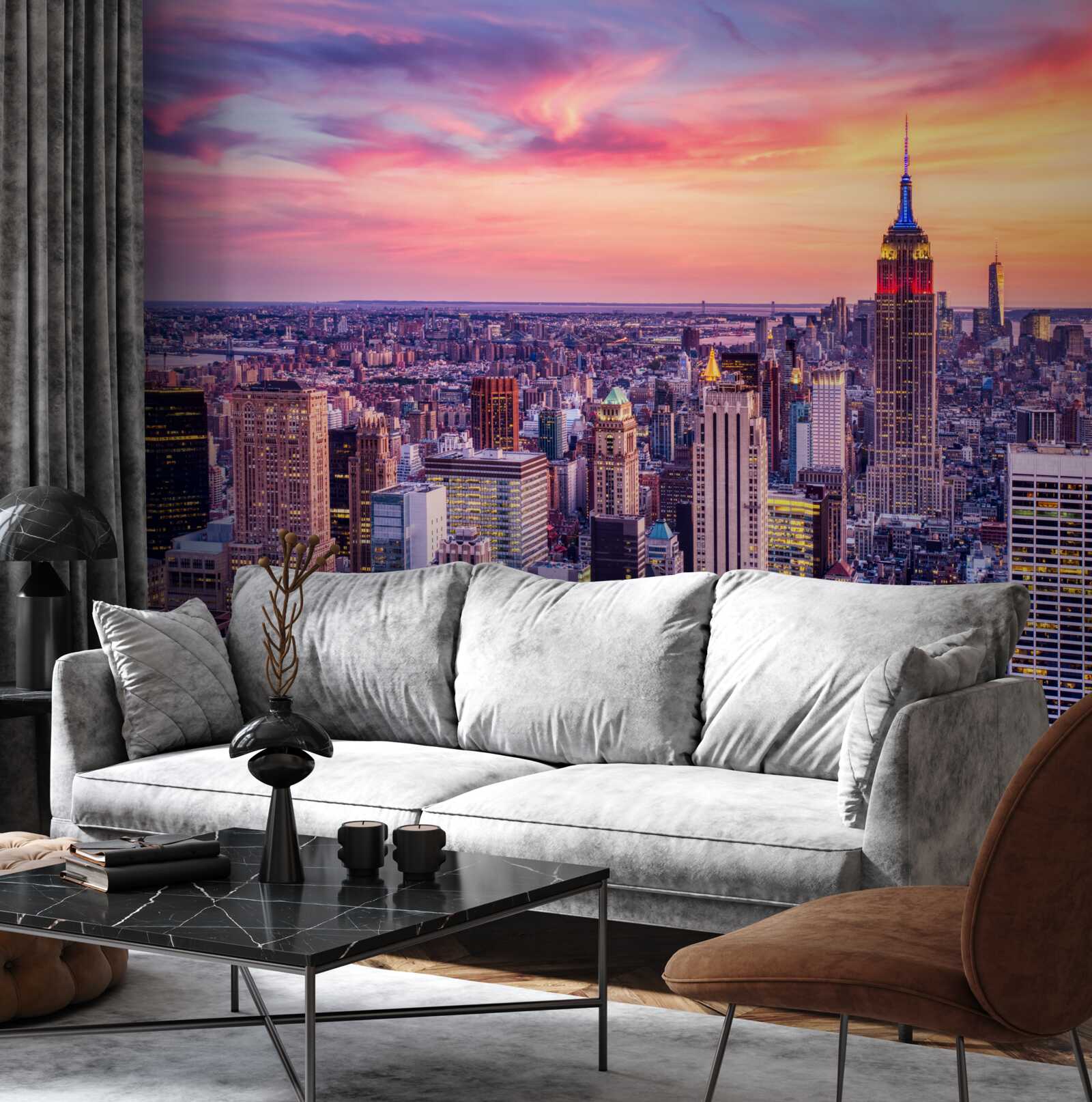 Fototapet răsărit de soare în new york