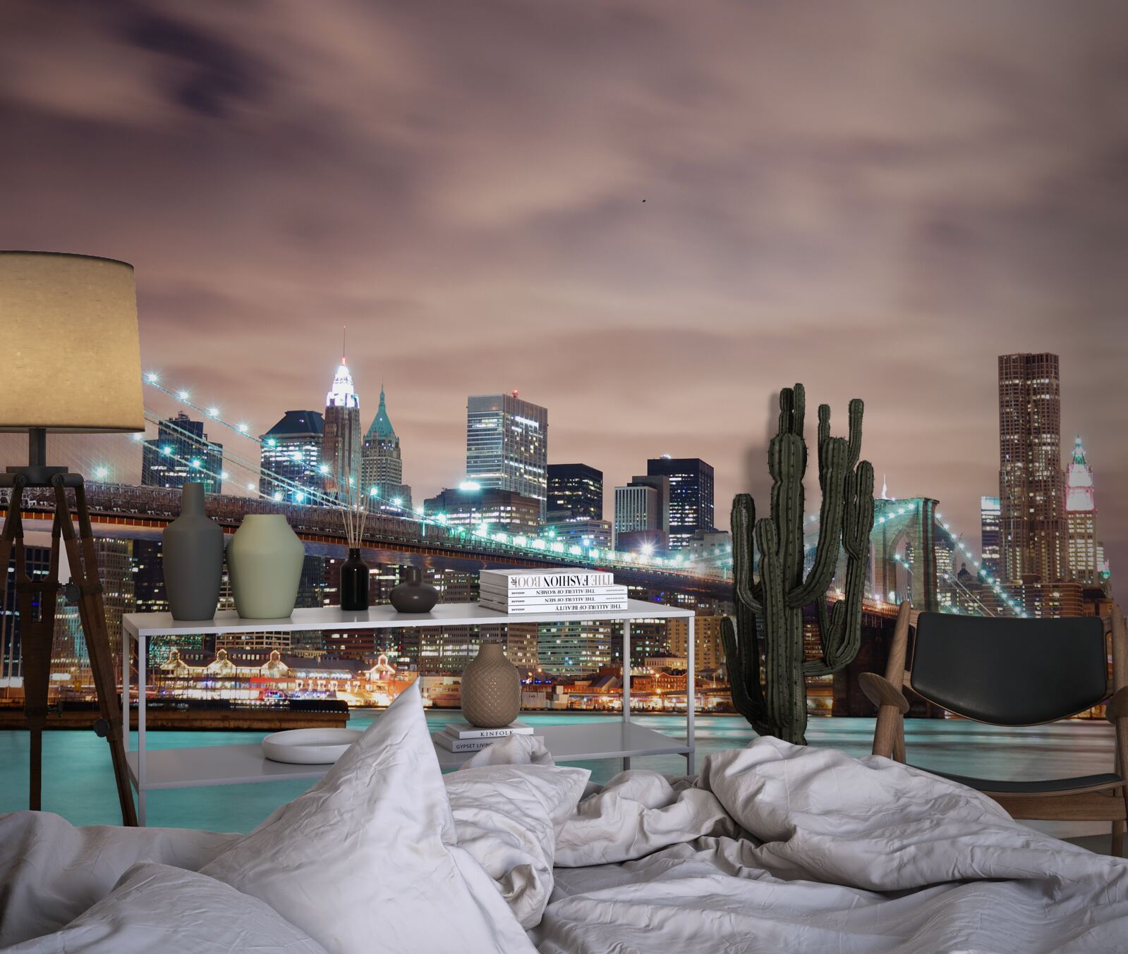 Fototapet orașul de noapte în epoca modernă