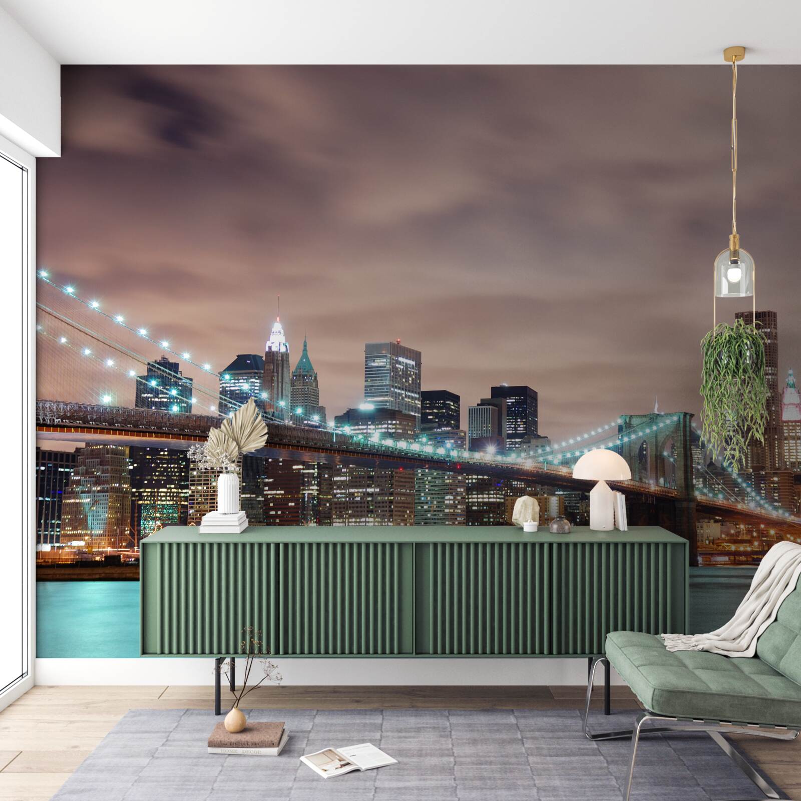 Fototapet orașul de noapte în epoca modernă