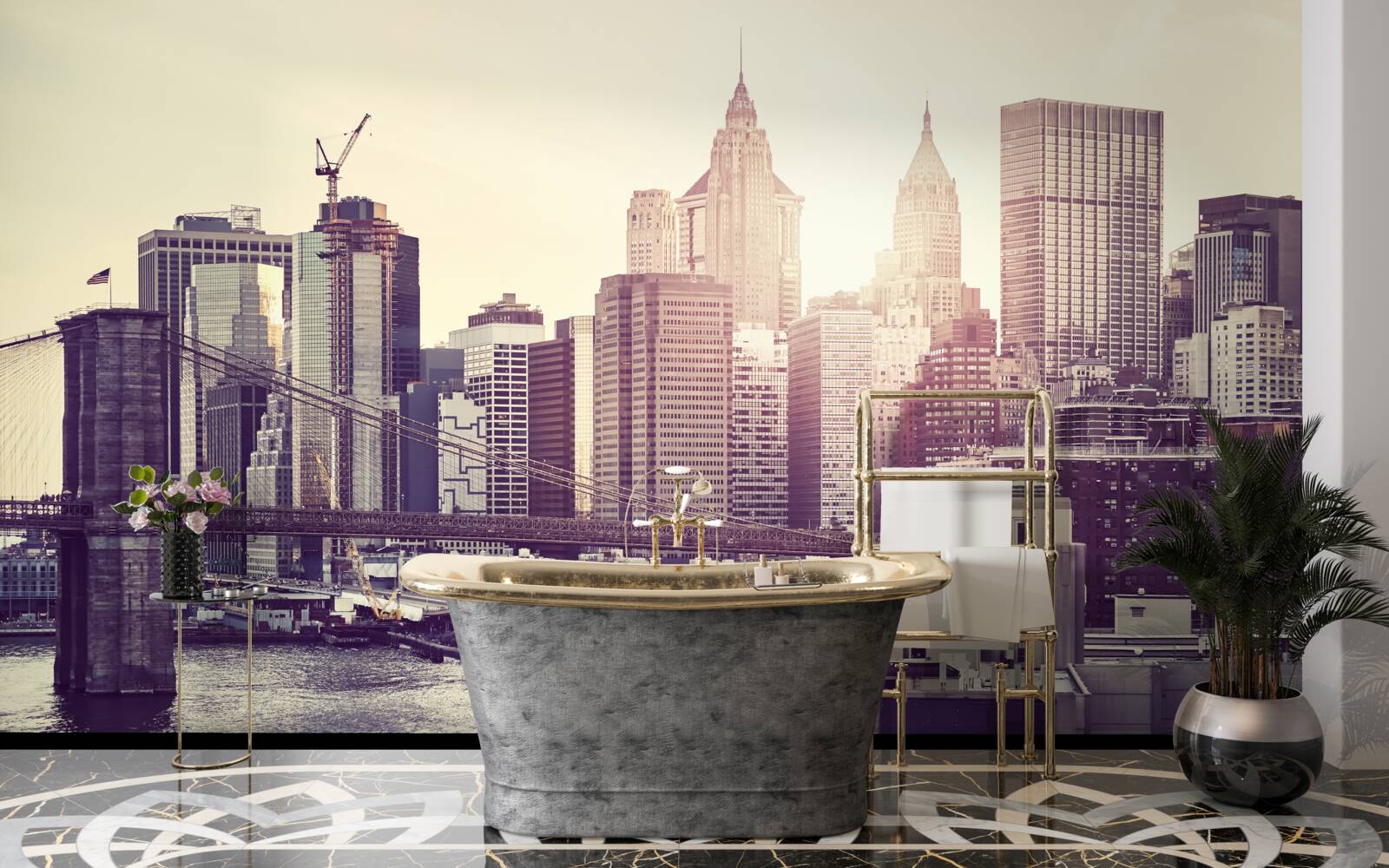 Fototapet linia de orizont fascinantă a Manhattanului