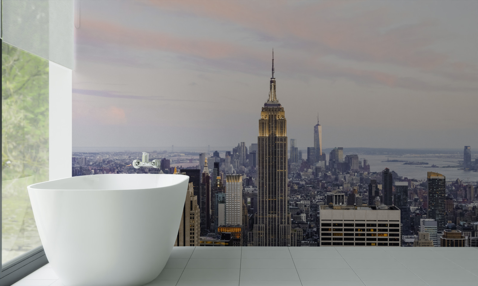 Fototapet iluminarea clădirii empire state