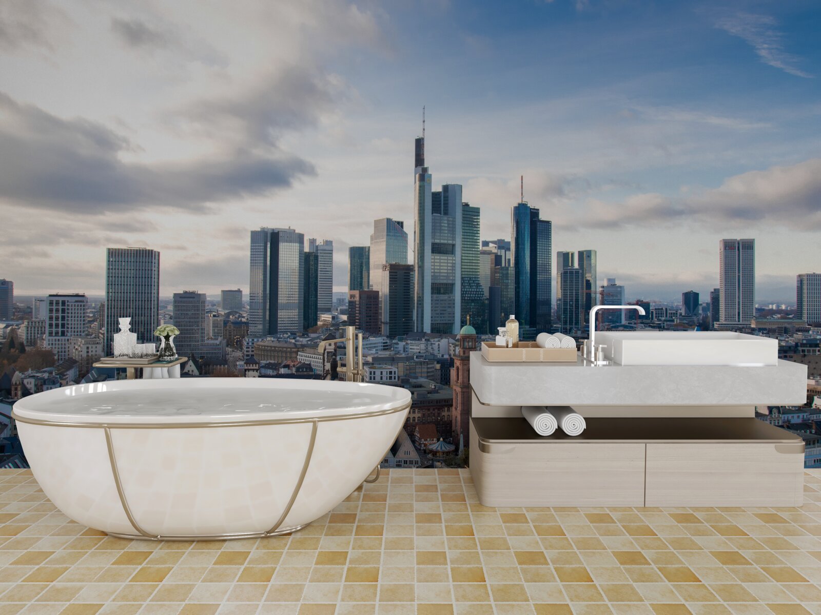 Fototapet panorama frankfurtu