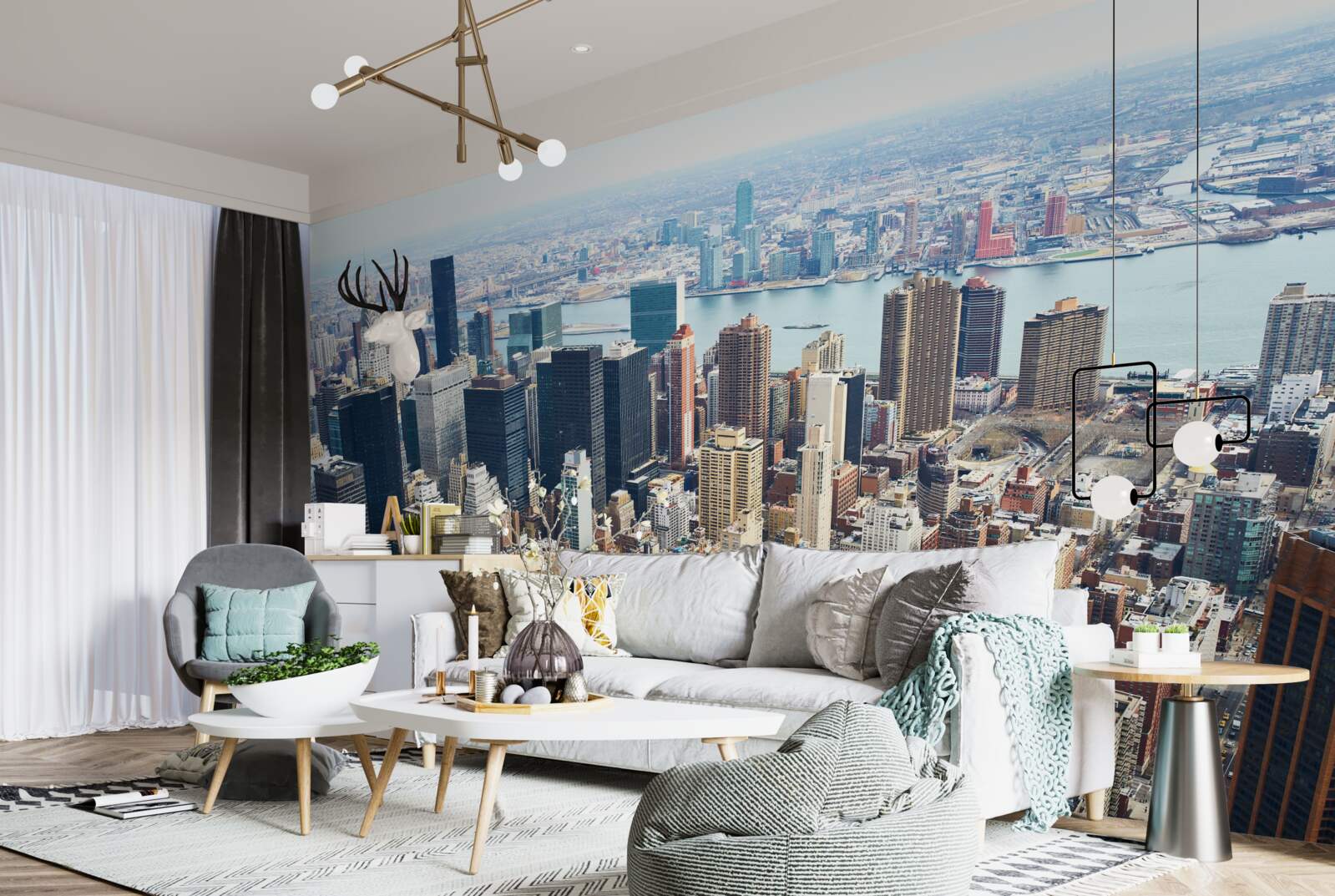 Fototapet clădirile din new york și acoperișurile lor