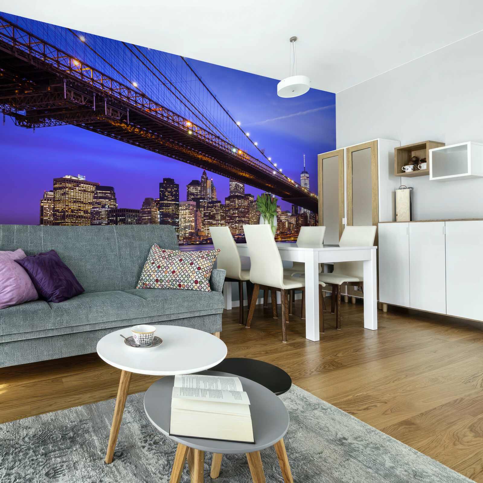 Fototapet vedere de jos a podului brooklyn