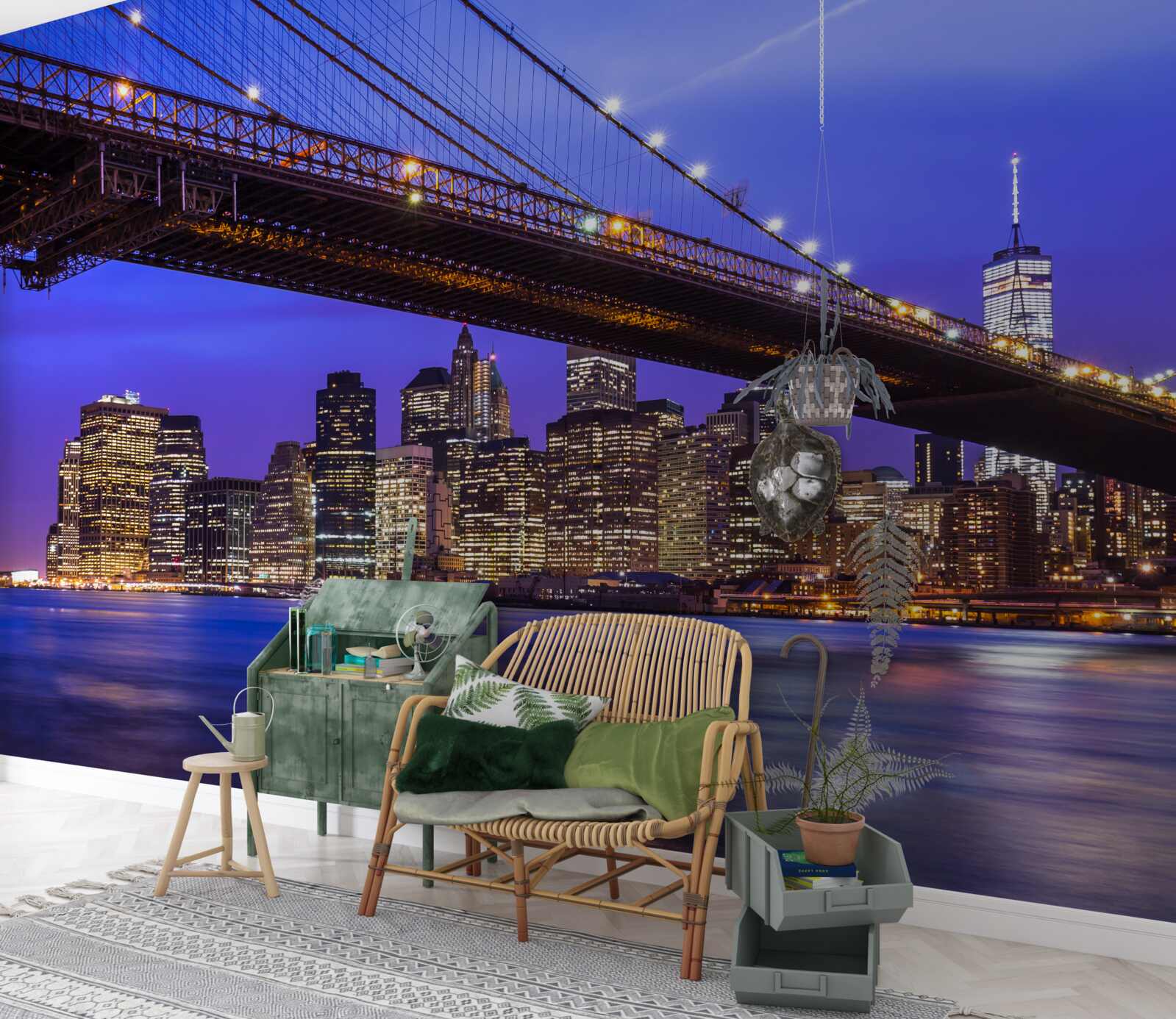 Fototapet vedere de jos a podului brooklyn