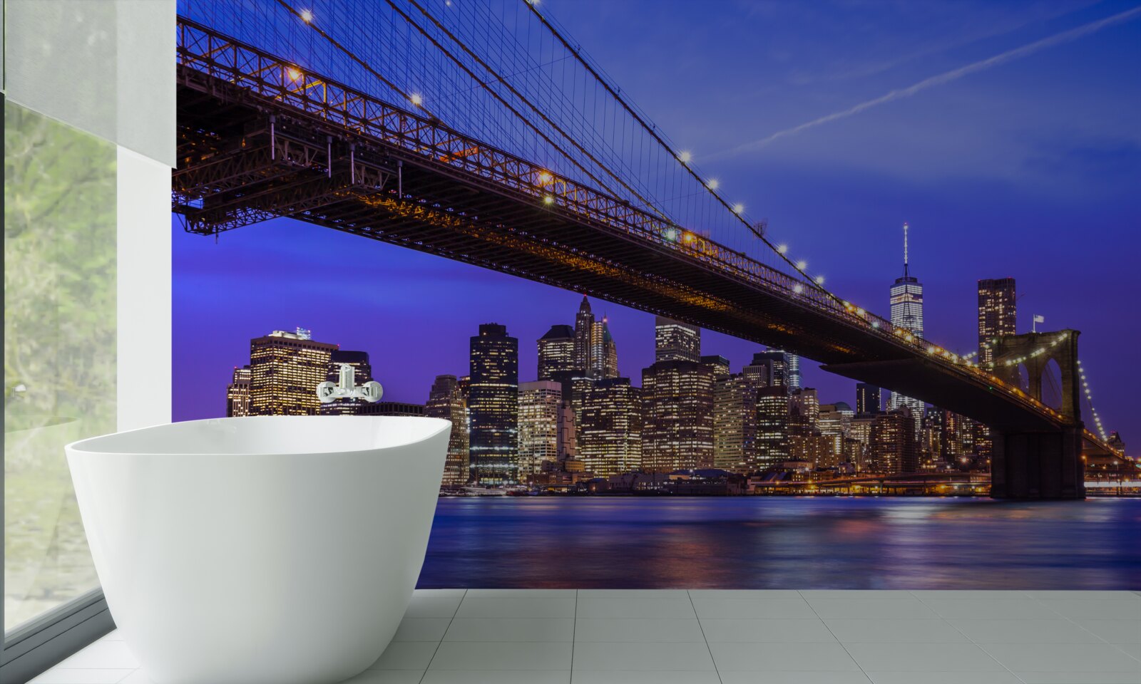 Fototapet vedere de jos a podului brooklyn