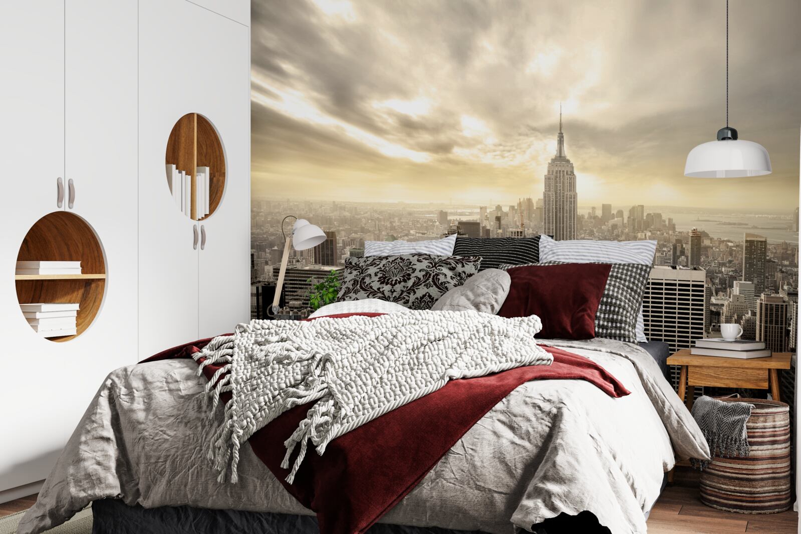 Fototapet vedere cu ochi de pasăre a New York-ului este frumos