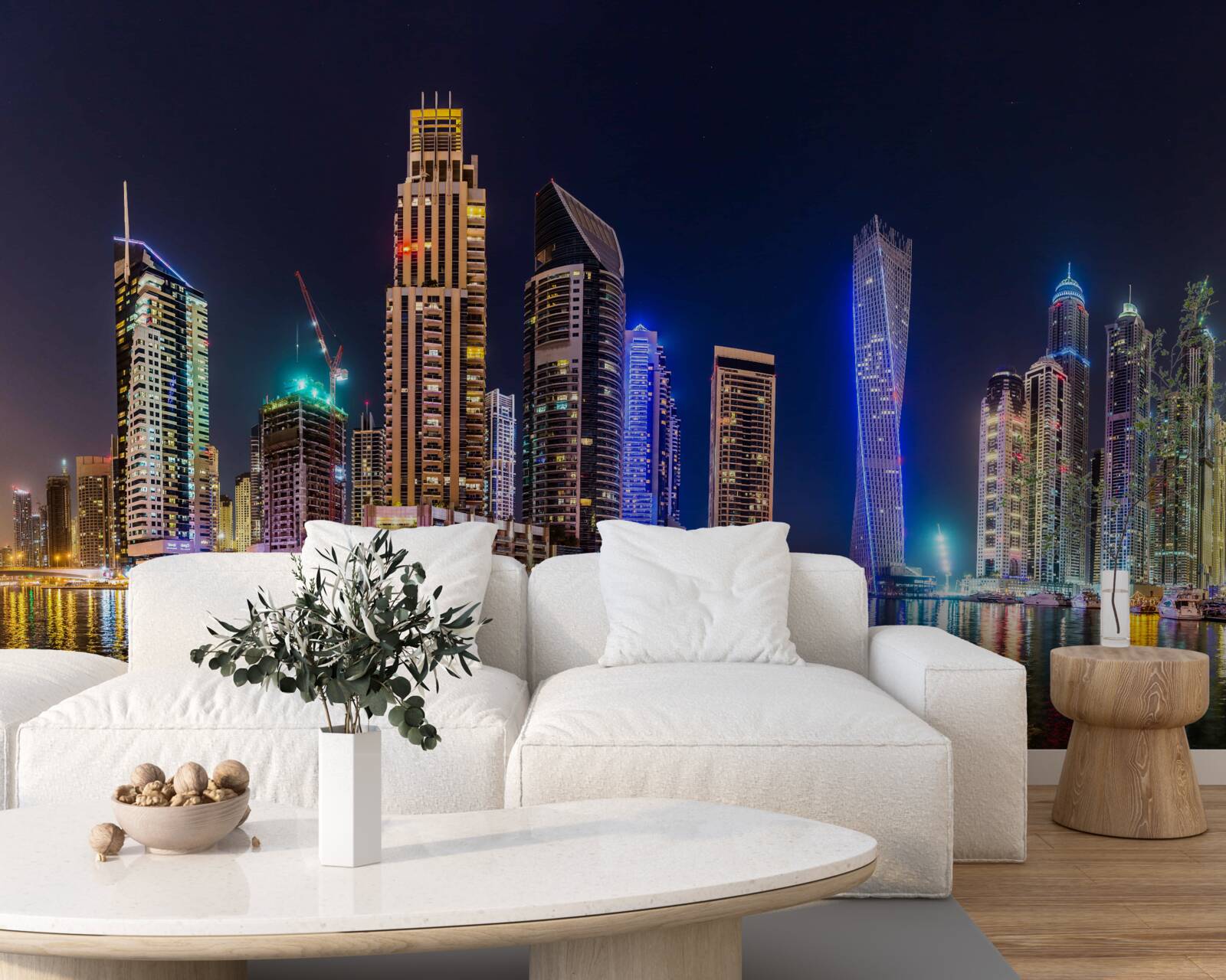 Fototapet o stradă de noapte fascinantă în dubai