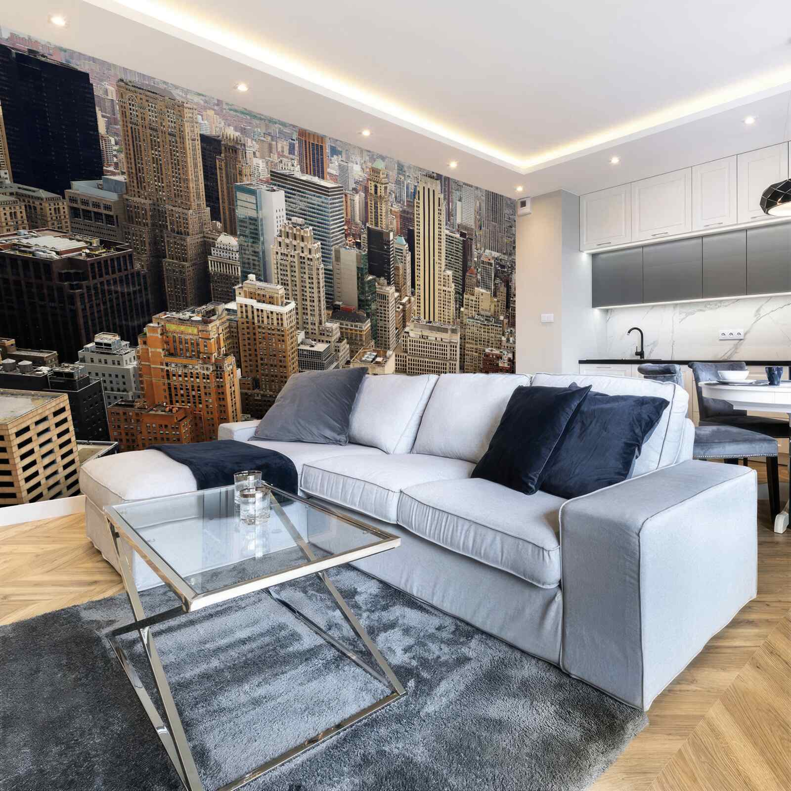 Fototapet vedere a arhitecturii metropolitane de la bordură