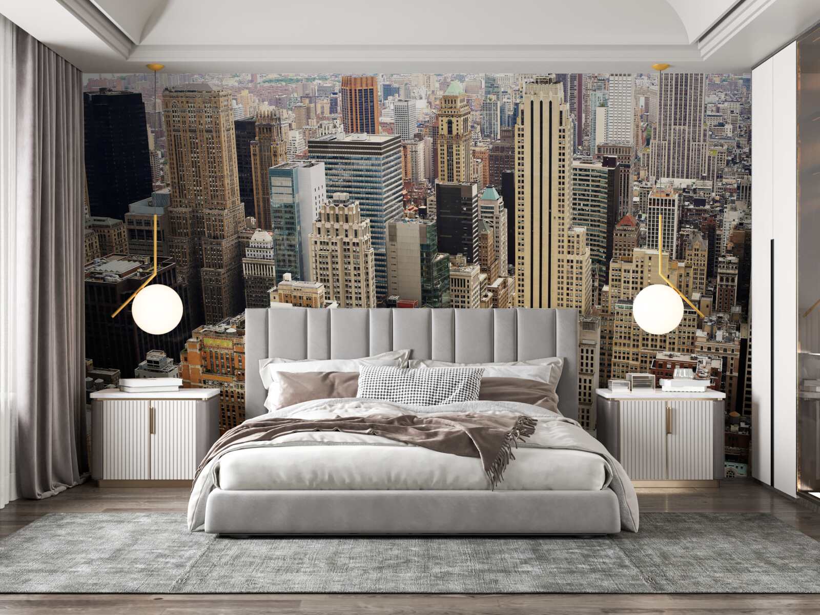 Fototapet vedere a arhitecturii metropolitane de la bordură