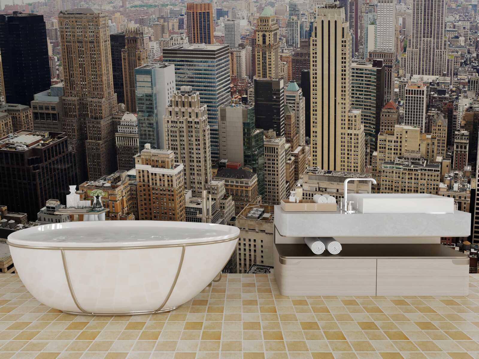 Fototapet vedere a arhitecturii metropolitane de la bordură