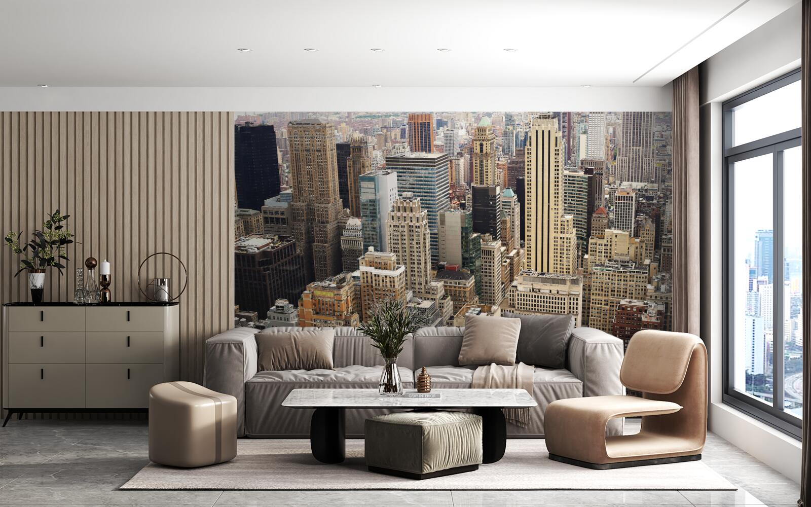 Fototapet vedere a arhitecturii metropolitane de la bordură