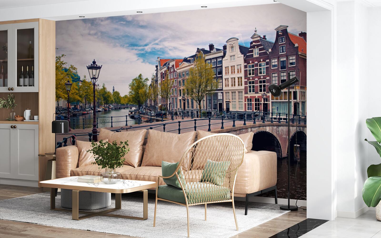 Fototapet pod pe canal în amsterdam