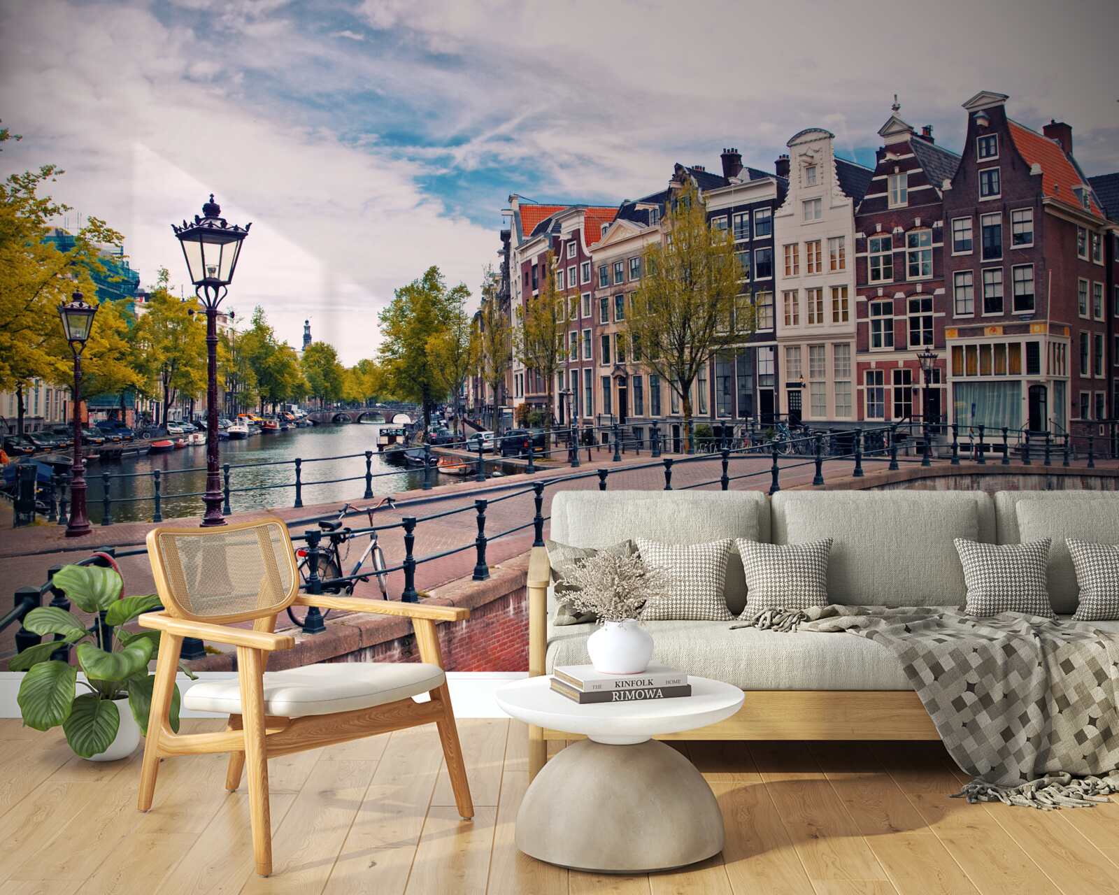 Fototapet pod pe canal în amsterdam