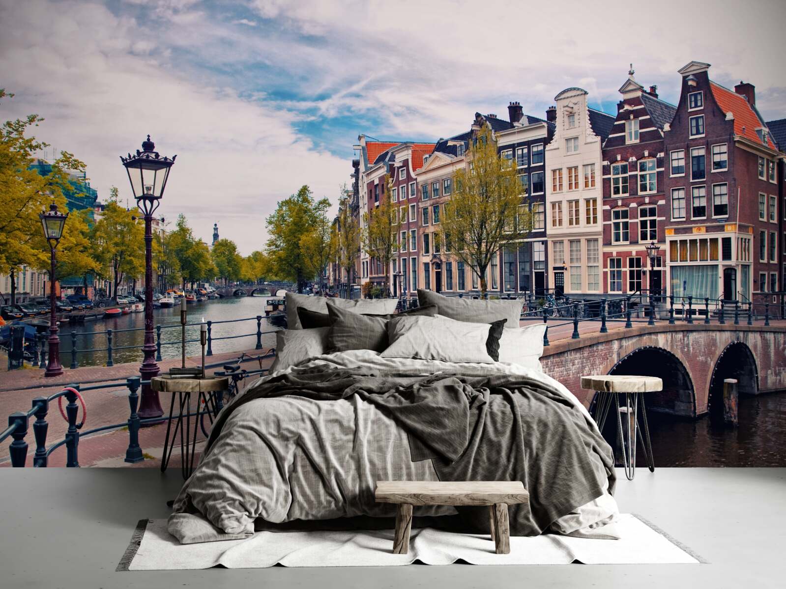 Fototapet pod pe canal în amsterdam