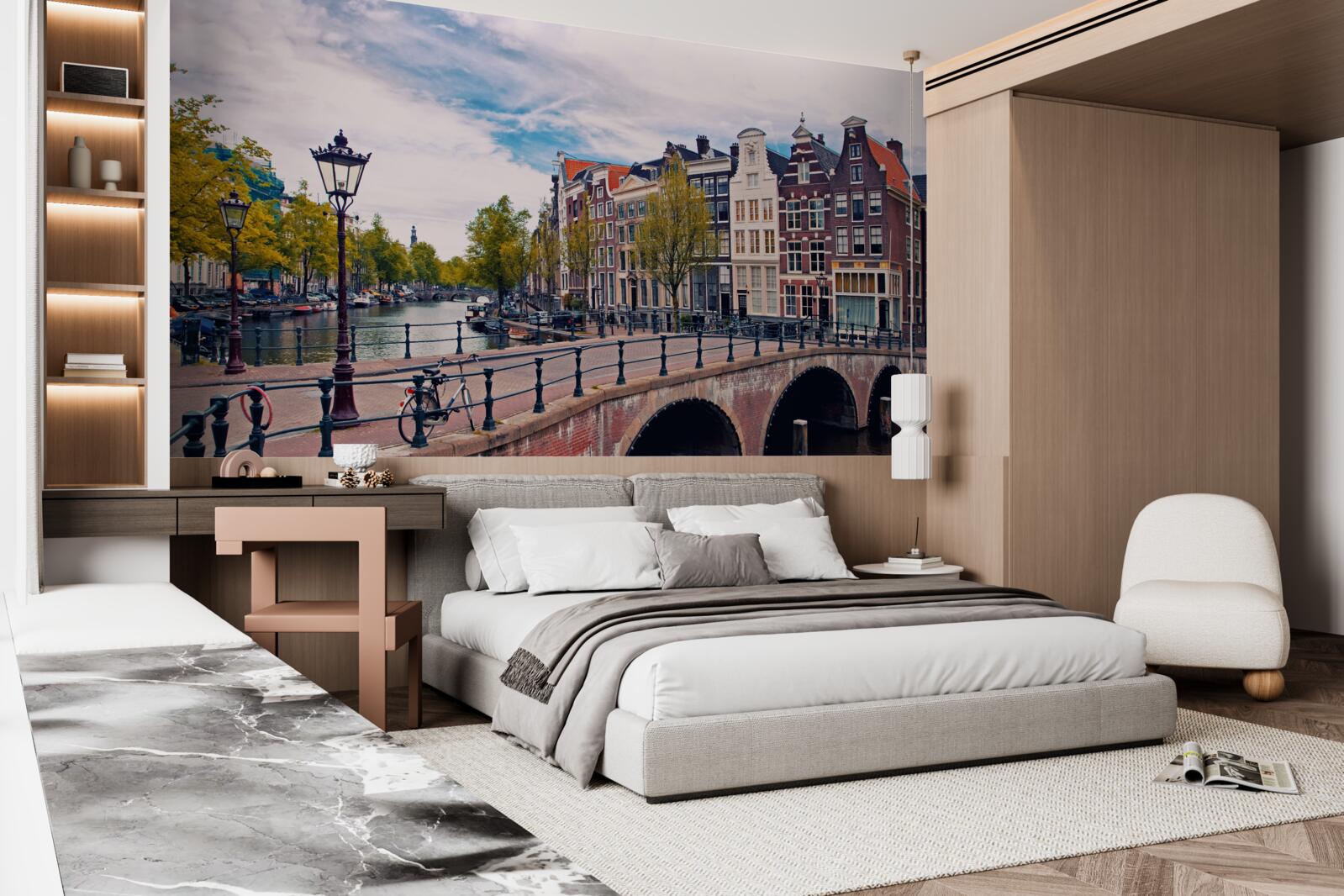 Fototapet pod pe canal în amsterdam