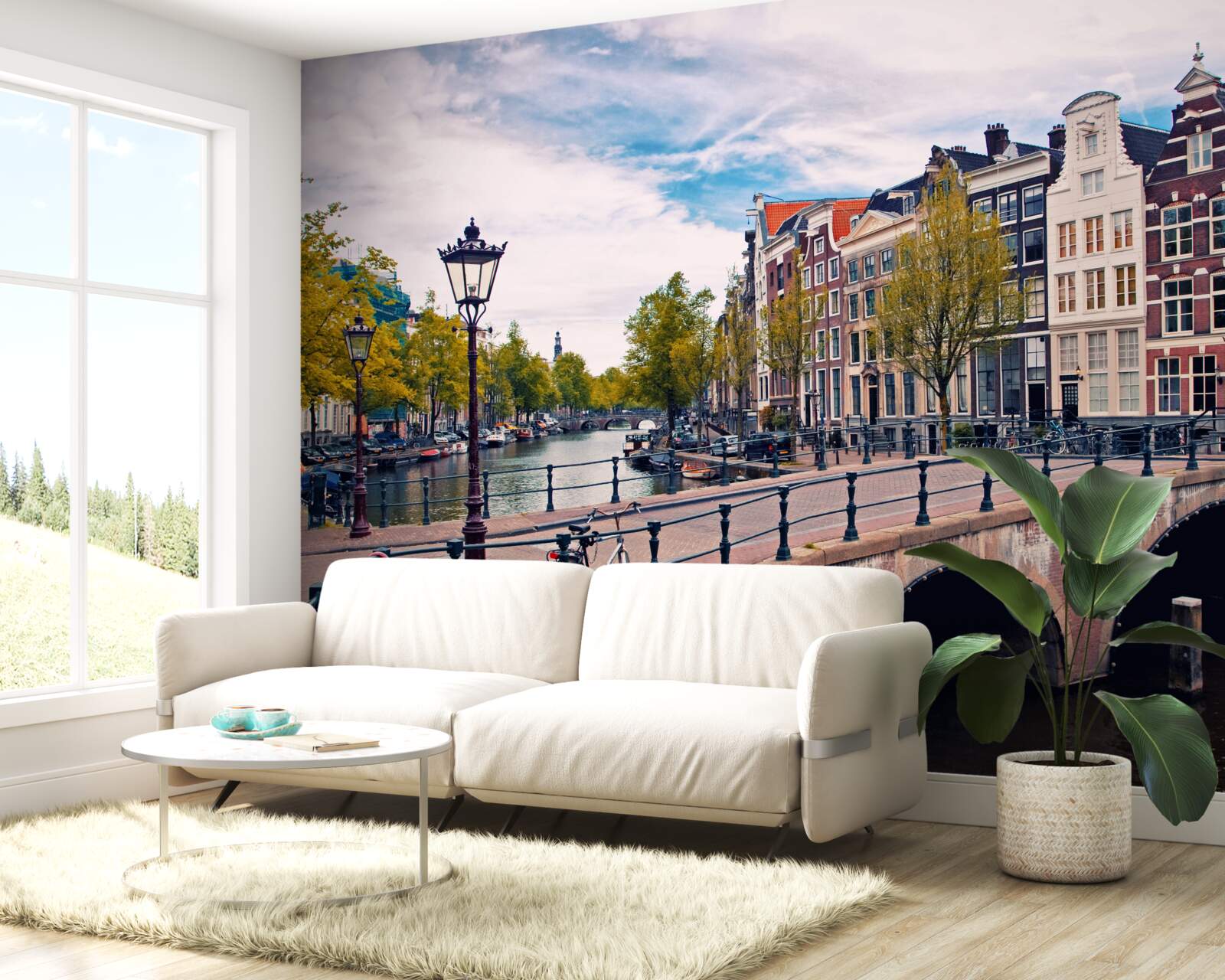 Fototapet pod pe canal în amsterdam