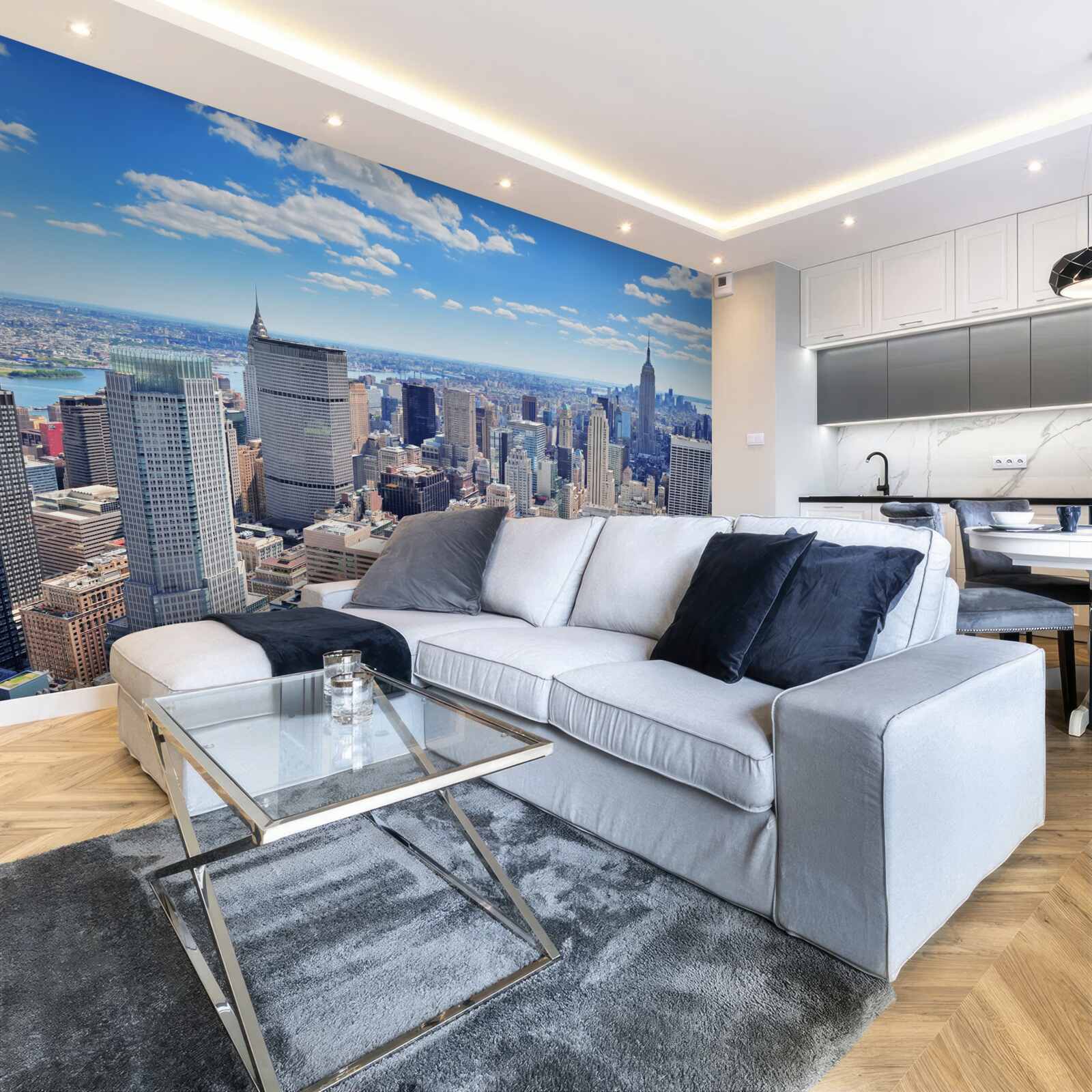 Fototapet deasupra zgârie-norilor din new york