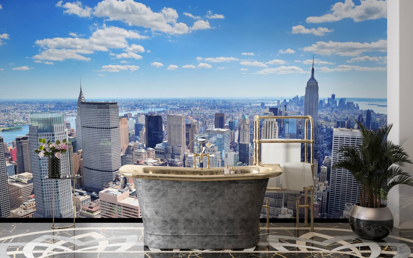 Fototapet deasupra zgârie-norilor din new york