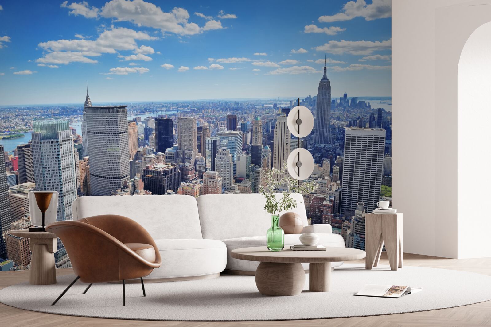 Fototapet deasupra zgârie-norilor din new york