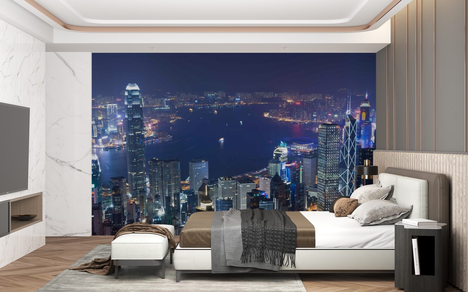 Fototapet megapolis noaptea