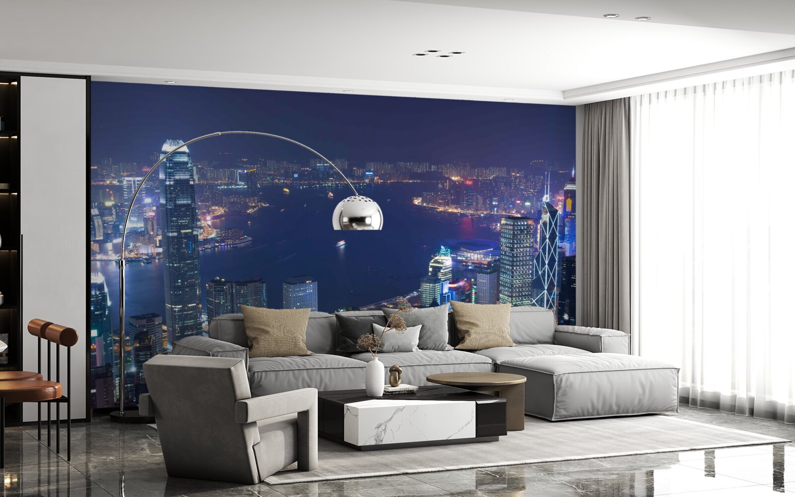 Fototapet megapolis noaptea