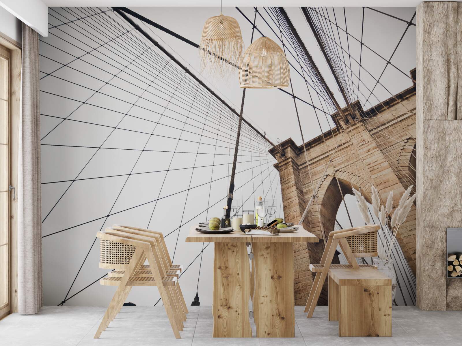 Fototapet proiectul podului brooklyn