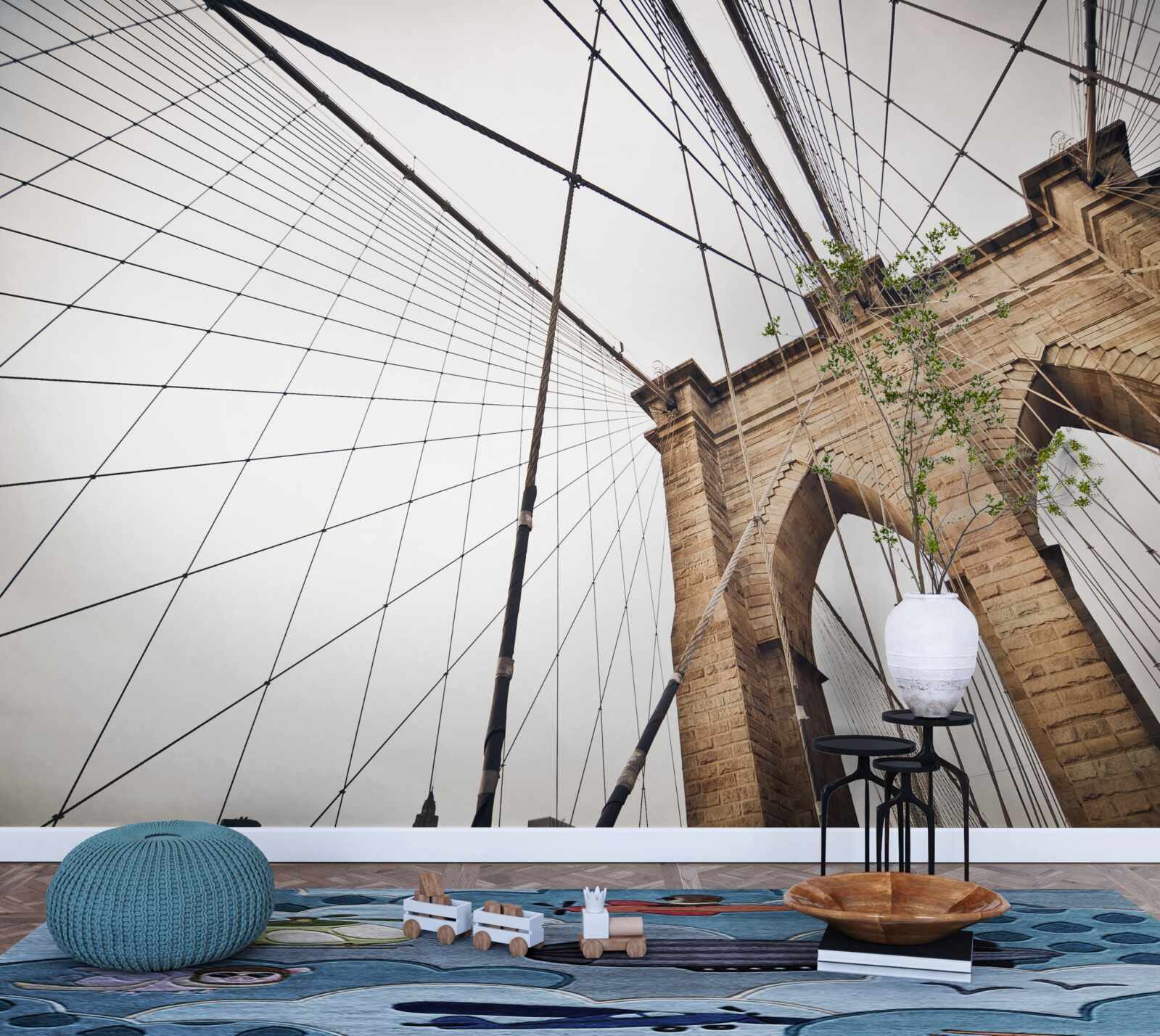 Fototapet proiectul podului brooklyn