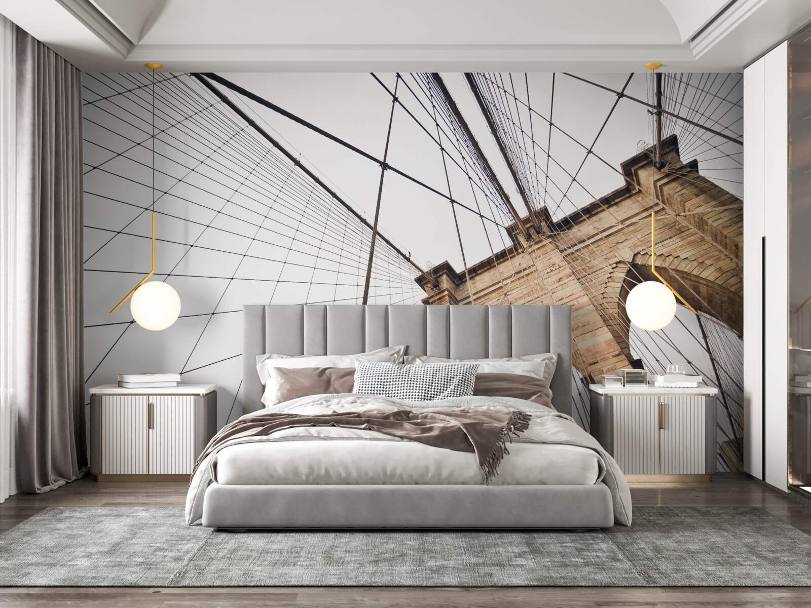 Fototapet proiectul podului brooklyn