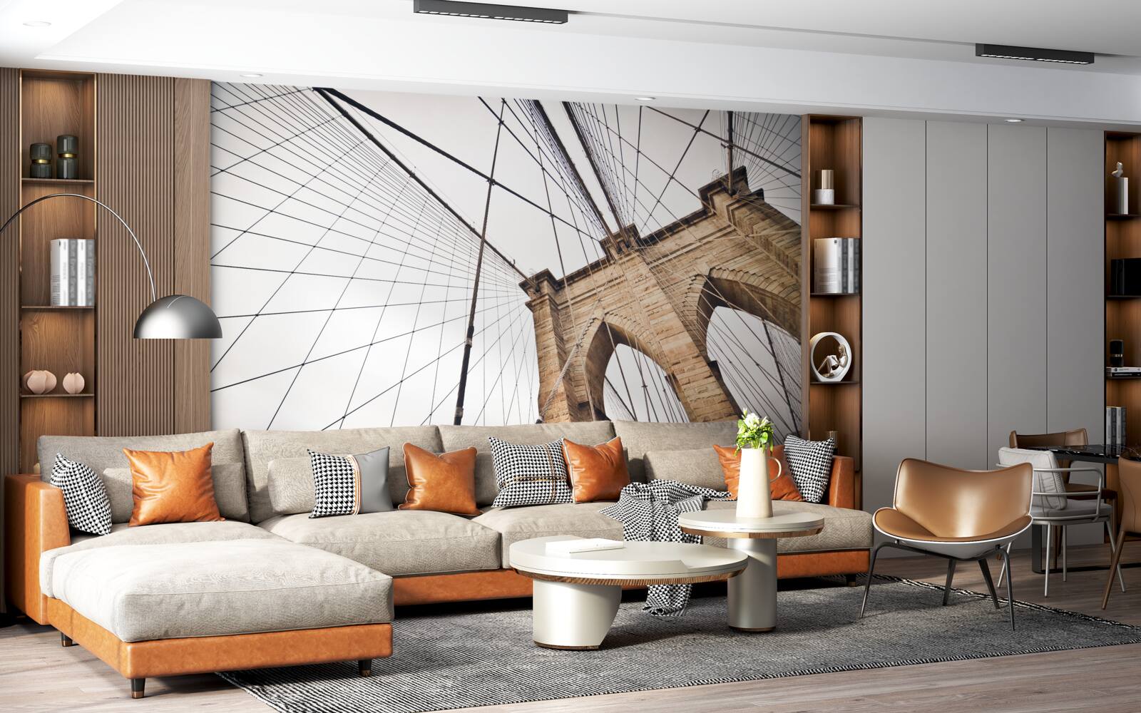 Fototapet proiectul podului brooklyn