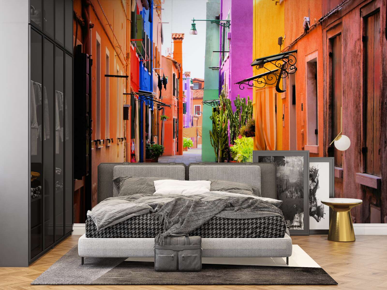 Fototapet stradă îngustă foarte luminoasă