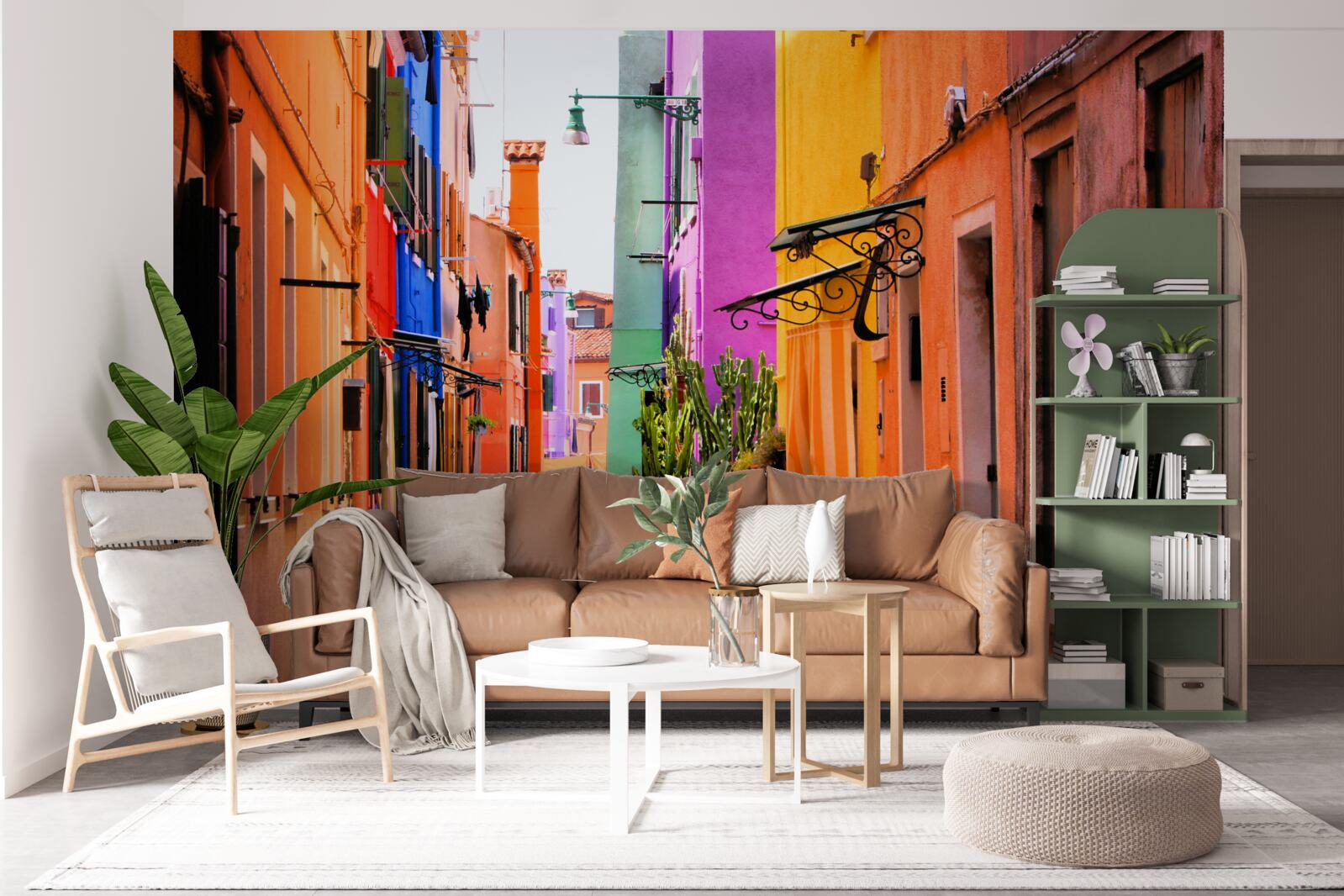 Fototapet stradă îngustă foarte luminoasă